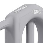 Hantel 3-i-1 Vikt Grå av Metall och Gummi för Styrketräning Golvvänlig Multifunktionell Design Ergonomiskt Grepp 6 kg