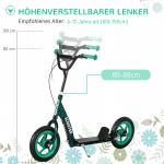Sparkcykel för Barn med Justerbart Styre och Broms för Lek och Motion Stabil och Lättmonterad Grön Stål 2 Hjul