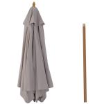 Parasoll Trädgårdsparaply 3-Vånings Solskydd Bambu 180 G/M² Polyester Grå Ø2,5 X 2,3 M