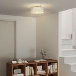 Taklampa med Akrylskärm för LED- och Halogenlampor i Modern Design för Sovrum och Vardagsrum Ergonomisk och Elegant Krämfärgad Metall