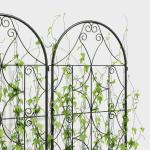 Metallspaljé Set Om 2 För Pluggning Rostskyddad Spaljé För Klätterväxter 50 X 150 Cm Trädgårdsspaljé För Krukväxter Växtspaljé För Tomater Grönsaker Blommor Klätterväxter Svart