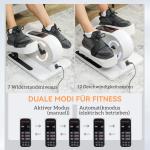 Mini Ellipsmaskin för Hemmet och Elektrisk Crosstrainer med 12 Hastigheter och 7 Motstånd Ergonomisk och Stabil Vit Metall och Plast