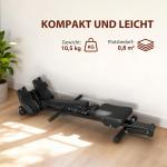 Roddmaskin och Roddmaskin för Hemmet med LCD-monitor och Sittkudde Hållbar och Stabil Svart Stål upp till 150 kg för Motion och Träning