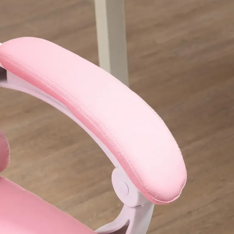 Ergonomisk Kontorsstol med Fotstöd Rosa