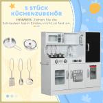 Lekkök med Telefon, Svarta Tavlan, Mikrovågsugn, Spis, Diskbänk och Iskubsmaskin, för 3–8 År, Vit