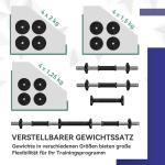 Hantelset 2 i 1 med Skivstång och Hantlar för Hemmaträning med Halkfria Grepp Ergonomisk och Hållbar Grön och Svart Plast och Stål 20 kg