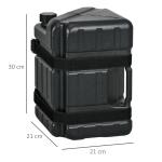 Paviljongvikter Fotplattor Svart av HDPE för Stabila Paviljonger Set på 4 Fot Vatten- och Sandfyllbar Väderbeständig Vikt