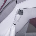 Tunneltält Campingtält Grå av Glasfiber och Polyester för Utomhusäventyr 2-3 Personer med Pinnar Vattentät 426 x 206 x 154 cm