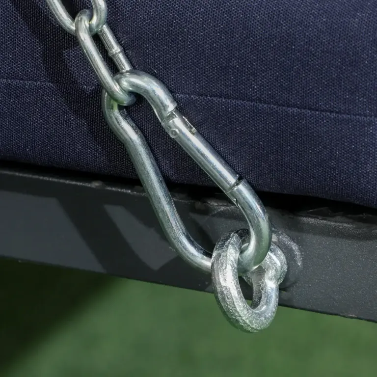 Hammock för Trädgård 3-Sits med Soltak, Mörkblå