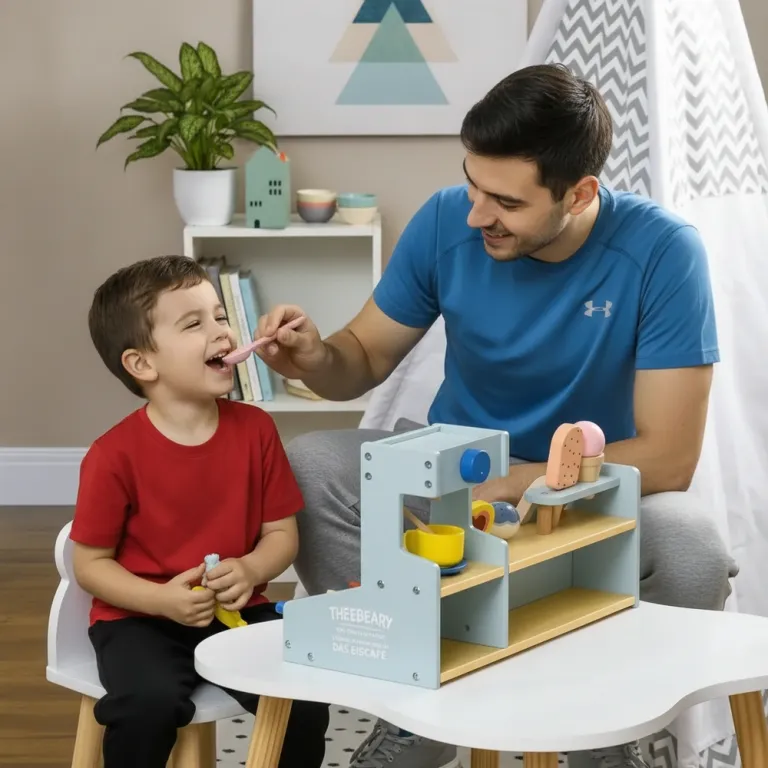 Leksakskök Glassbar Flerfärgad av Trä för Barn 2-5 År