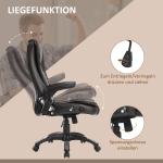 Kontorsstol Massagestol Svart Konstläder och Metall 6-Punkts Vibrationsmassage med Värmefunktion Ergonomisk