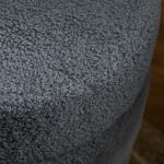 Rund Pall i Teddyfleece upp till 120 kg, Mörkgrå, Ø40x45 cm
