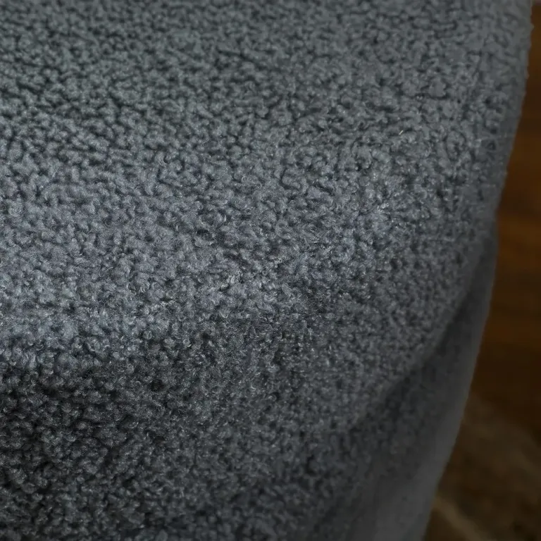 Rund Pall i Teddyfleece Upp till 120 kg Mörkgrå Ø40x45 cm