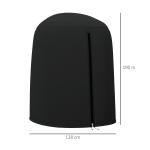 Skyddsöverdrag för Hängstol Svart av Oxford Material för Trädgårdsmöbler Vattentätt med UV-Skydd och Dragkedja Ø 128 x 190 cm