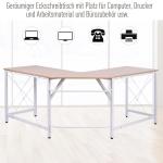 L-Format Hörnskrivbord Modern Design Rymligt Vinkelskrivbord MDF för Hemmakontor Naturlig Träfinish Natur 150 X 150 X 76 Cm