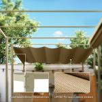 Pergola för Trädgård med Utdragbart Tak och UPF30+ Skydd för Solskydd Hållbar och Stabil Khaki Polyester och Metall 3 x 3 m