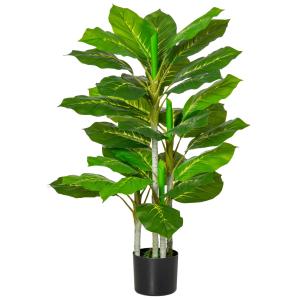 Konstväxt Prisvärd Grön Plast för Vardagsrum och Kontor Naturtroget Konstträd med 33 Blad i Kruka för Inredning Stilren Design 95 cm