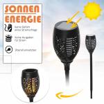 Solar Trädgårdslampor 4-Pack IP44 Vattentät 6-8 H Belysningstid Varm Ljuskälla Plast Svart Ø12 X H72 Cm