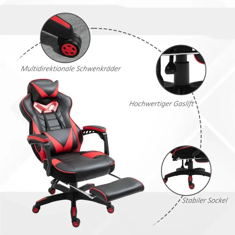 Ergonomisk Kontorsstol Chefsstol Höjbar 128,5 cm