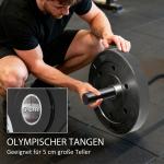 Skivstång Olympisk 50 mm Svart Stål för Styrkelyft och Gym Internationell Standard Maxbelastning 100 kg Greppvänlig Träningsstång