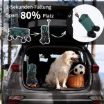 Hopfällbar Trädgårdsvagn med Teleskophandtag, Praktisk Handkärra med 360° Hjul, Smidig Transportvagn för Utflykt, Grön, 108 x 55 x 59-89 cm, 20 kg