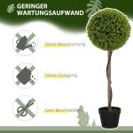 Konstgjord Växt Eukalyptus Set med 2 Krukväxter Grön av Plast för Hem och Kontor Dekorativa Växter Höjd 90 cm