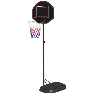 Basketkorg Basketstativ Svart av Stål 221-282 cm
