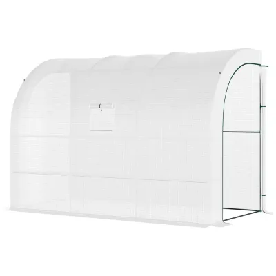 Litet Växthus Tunnelväxthus med Hyllor 300 x 150 x 213 cm