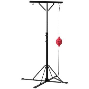 Boxningssäcksställ med Speedball, Höjdjusterbart, Metallram, Svart, 160 x 145 x 175–220 cm