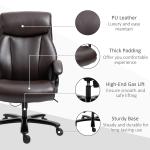 Ergonomisk Gamingstol XXL, Robust Chefsstol med Vippfunktion och Tjock Vaddering, Bekväm Arbetsstol för Tung Belastning, Svart, 180 kg