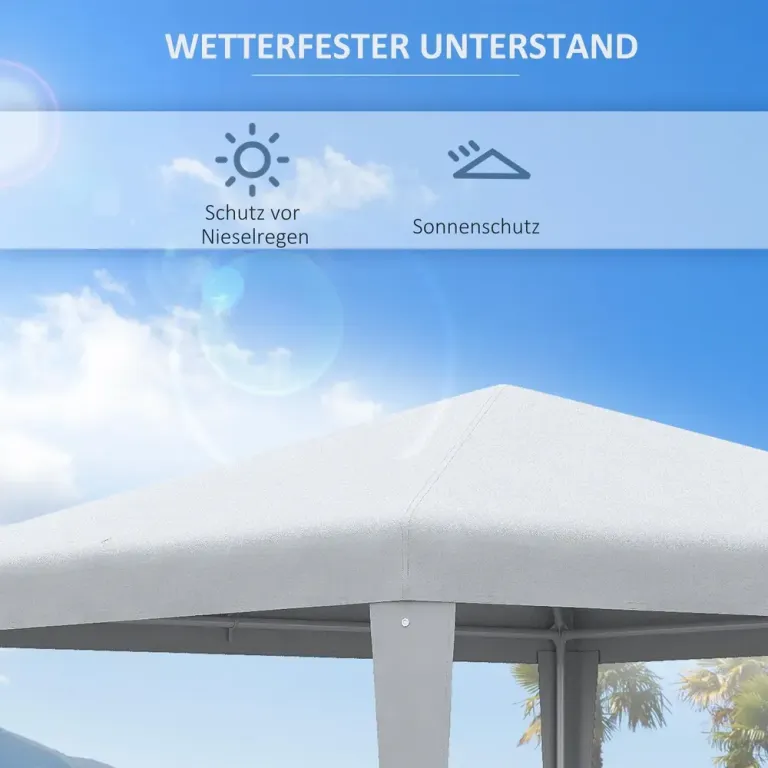 Paviljong Rektangulär Vattenavvisande 2,7 x 2,7 m