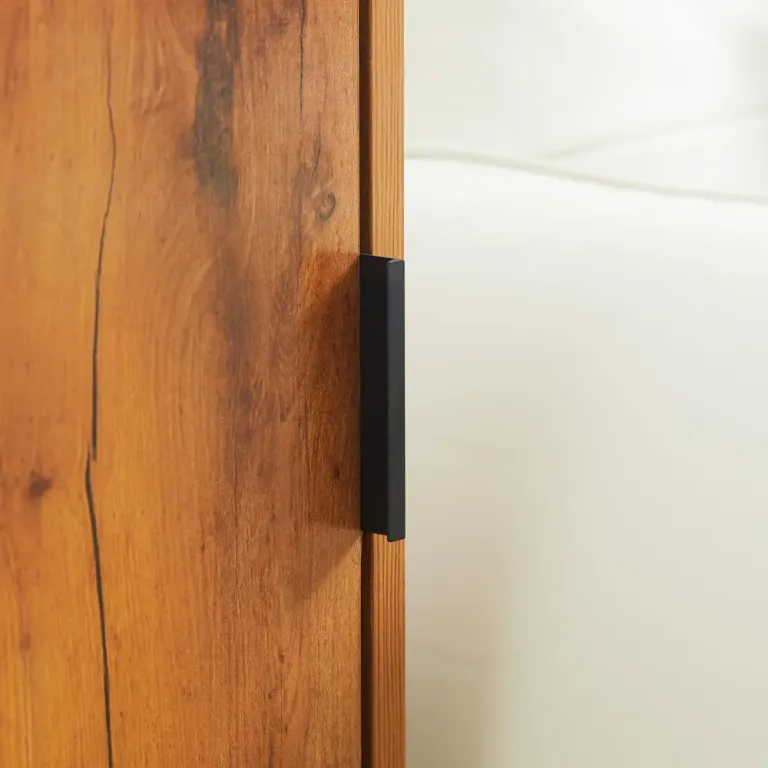 Konsolbord i Industriell Skänk 1 Skåp Brun + Svart, Natur