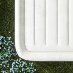 Luftmadrass Campingsäng Ljusblå av PVC för 2 Personer Dubbel Luftbädd med Kudde och Elpump 203 x 152 x 46 cm