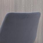 Matstolar i Sammet 2-Pack, Eleganta Köksstolar med Metallben, Bekväm Sittplats i Retro-Design, Grå, 50 x 61 x 79 cm