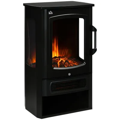 Elkamin med Flammeffekt 44,5 x 32 x 74 cm, Svart