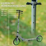 Sparkcykel Barnsparkcykel Hopfällbar Grön av Metall och Plast för Barn 6-12 År Skoter med Stora Hjul och Broms