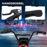 Elmotorcykel för Barn, 24V, med Horn, Ljus och Vridreglage, 8–16 km/h, 8–12 År, Röd