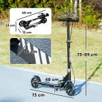 Sparkcykel för Barn med Dubbla Bromsar och Hopfällbar Design för Lek och Motion Hållbar och Säker Svart Metall 3-8 år