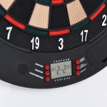 Elektronisk Darttavla med Röstmeddelanden, LED-skärmar, 6 Dart, 26 Spel och 185 Varianter, Dartmaskin med Dörr, för upp till 8 Spelare