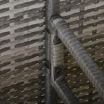 Loungegrupp i Konstrotting, Modern Soffgrupp för Uteplatsen, Bekväma Dynor och Bord Ingår, Grå