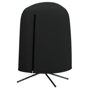 Skyddsöverdrag för Hängstol Svart av Oxford Material för Trädgårdsmöbler Vattentätt med UV-Skydd och Dragkedja Ø 128 x 190 cm