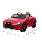 Barnbil Licensierad Lexus LC500 Elbil med 2,4G Fjärrkontroll MP3 USB Ljus och Musik för 3-6 År