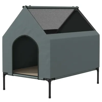 Hundbur Hundkoja Grå av Oxford Tyg för Små 81 x 51 x 78 cm