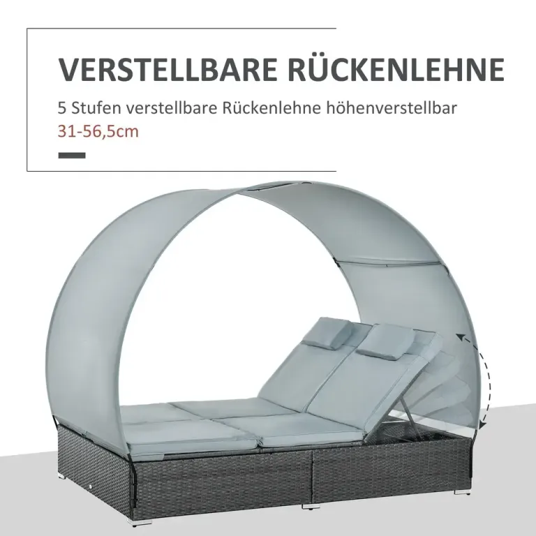 Dubbel Solsäng i Konstrotting 196 x 137 x 36,5 cm