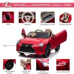 Barnbil Licensierad Lexus LC500 Elbil med 2,4G Fjärrkontroll MP3 USB Ljus och Musik för 3-6 År