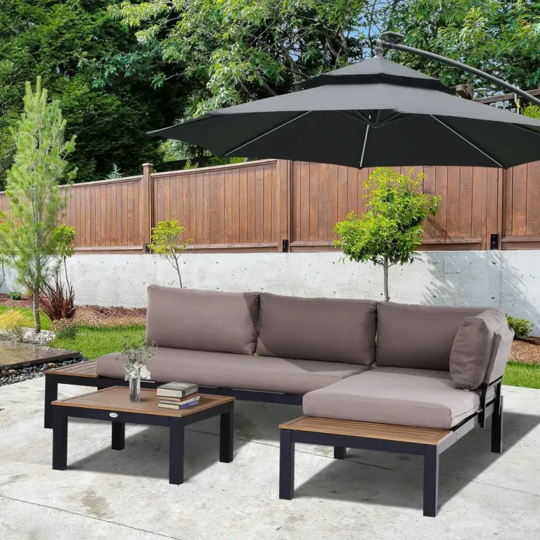 Trädgårdsmöbelset för 3 Personer 164 x 74 x 69 cm