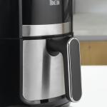Varmluftsfritös Airfryer Svart av Plast och Metall för Kök 4 l Fritös utan Olja med 12 Program 1300 W